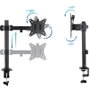 Tooq Soporte de Mesa para 2 Pantallas 17''-27'', Negro